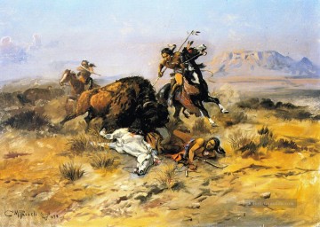  büffel - Büffeljagd 1898 Charles Marion Russell